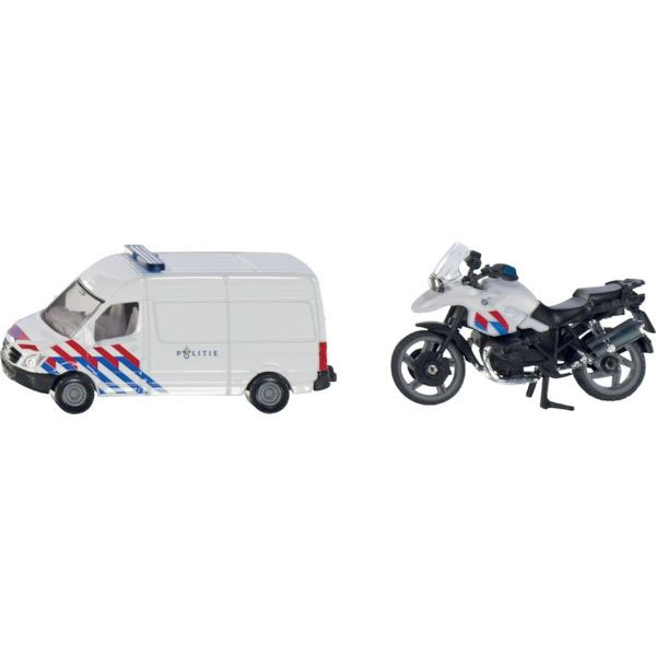 S01655 Polizeibus mit Motorrad