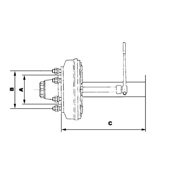 Bremsachsstummel - Vierkant 70 bis 100 mm - ADR