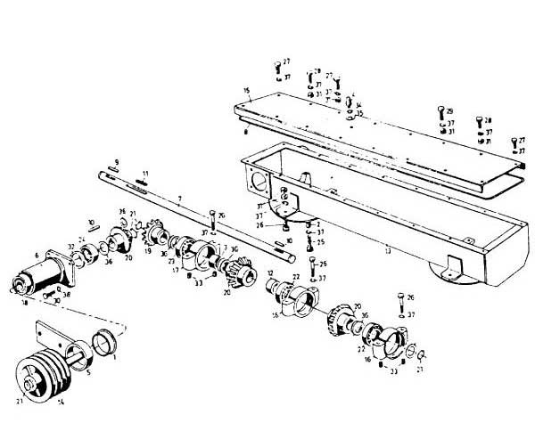 Antrieb Mähsystem (bis 1970) passend für Deutz-Fahr KM 22