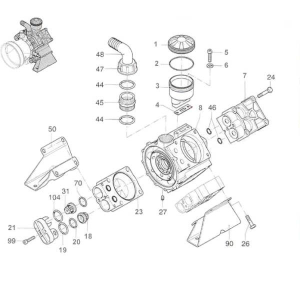AR Pumpen - Hochdruckmembranpumpe AR 1064 AP, Ersatzteile
