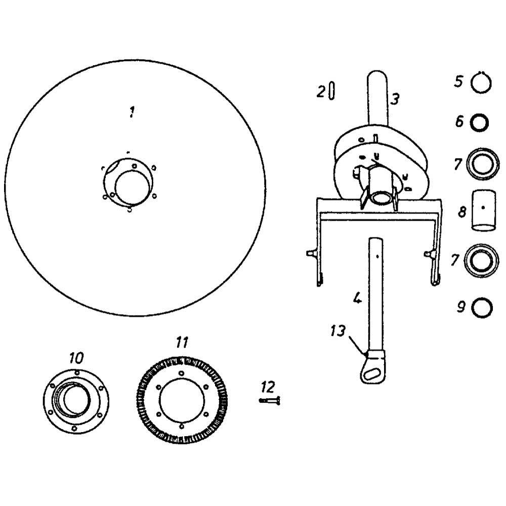 Antrieb Kreisel passend für Fella TS 250 D / 280 DN / 285 DH / 310 D / 325 D