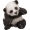 14734SCH Panda-Junges, spielend