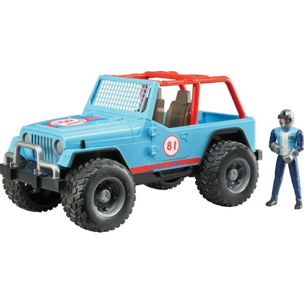 U02542 Jeep blau mit Fahrer