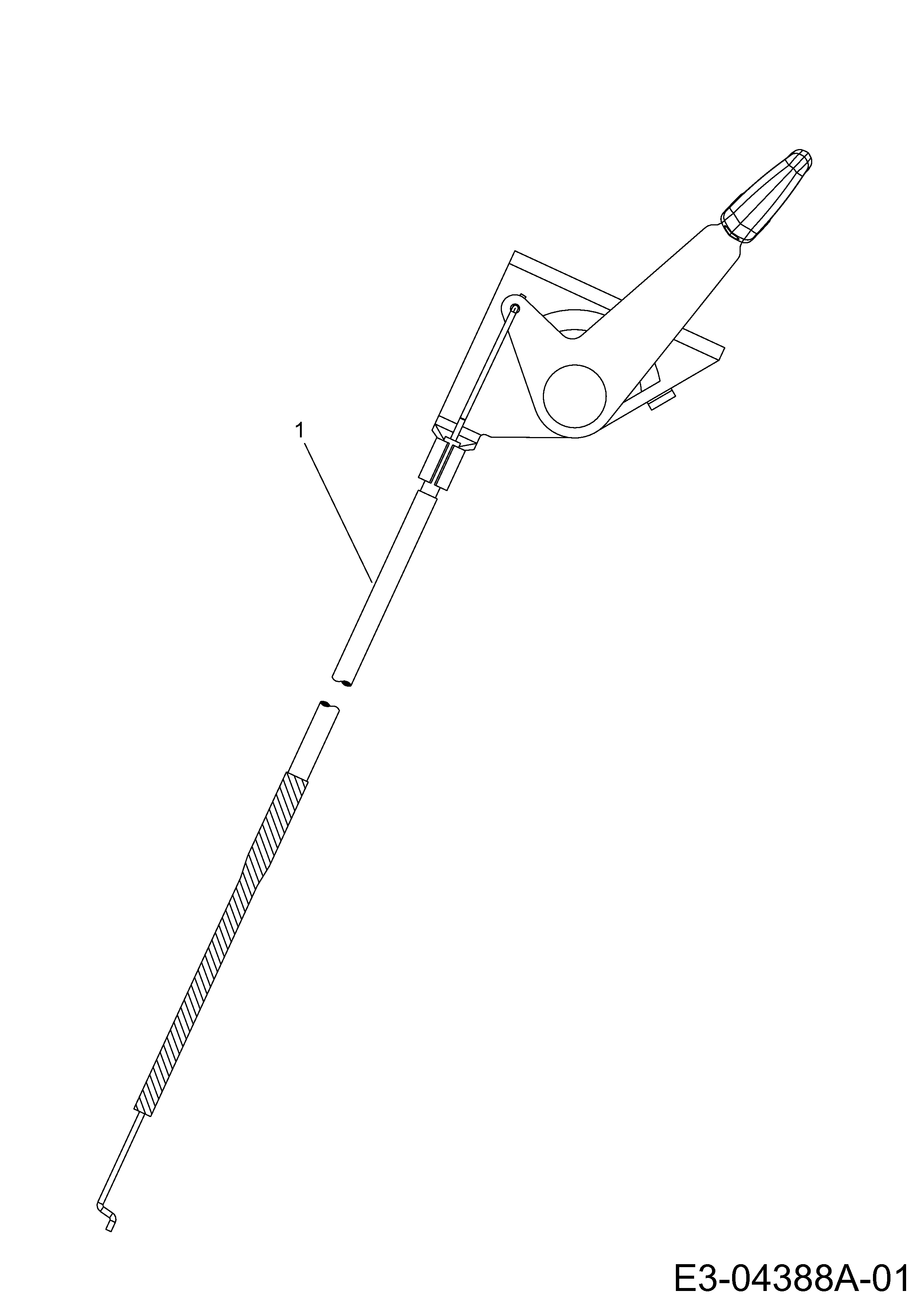Gaszug, 13AL93GS319 (2015), Masport 42, Rasentraktoren, Masport